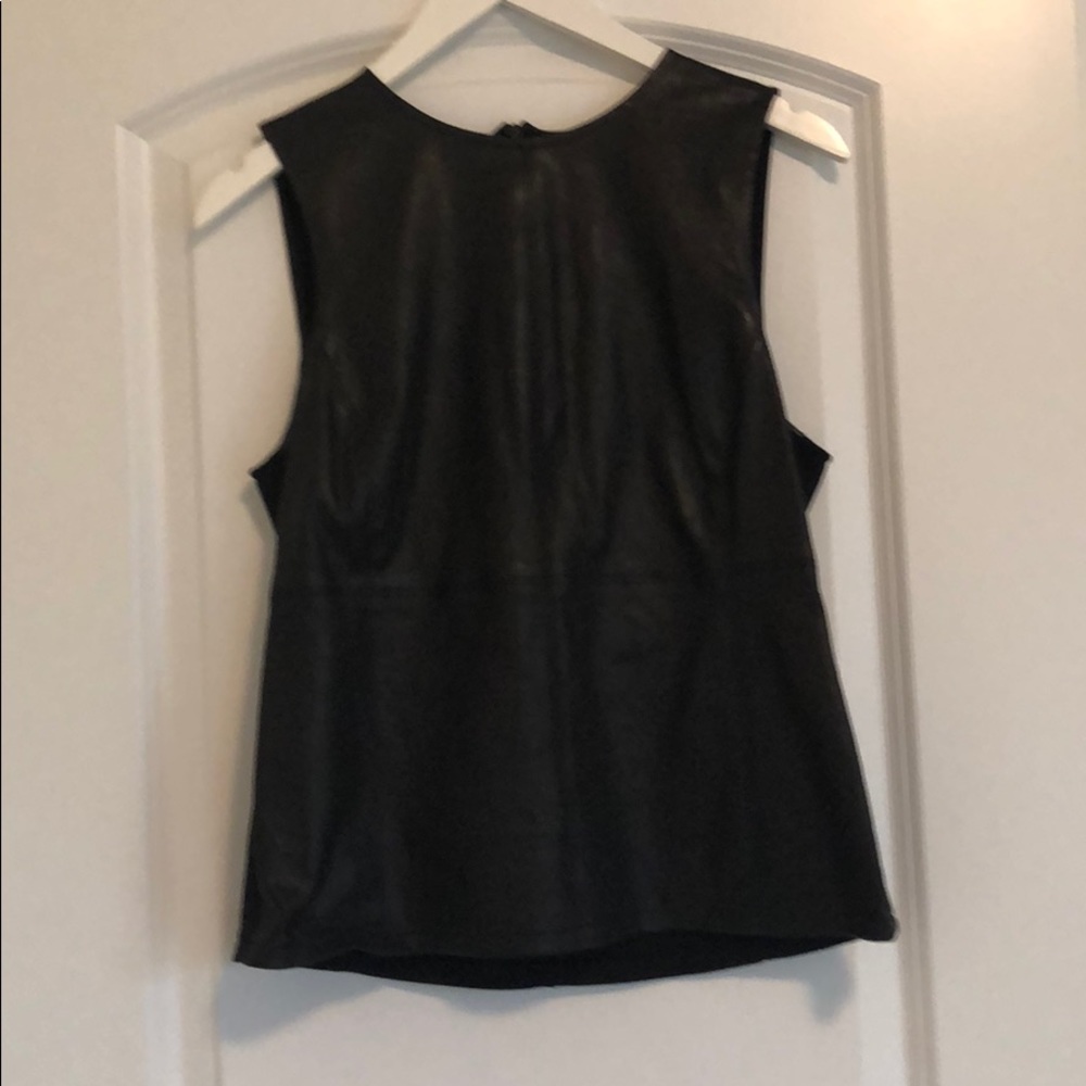 Eileen Fisher leather top